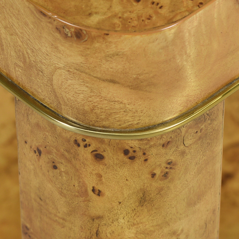 Oliver Cordova Side Table - Rustic/Mappa Burl Veneer