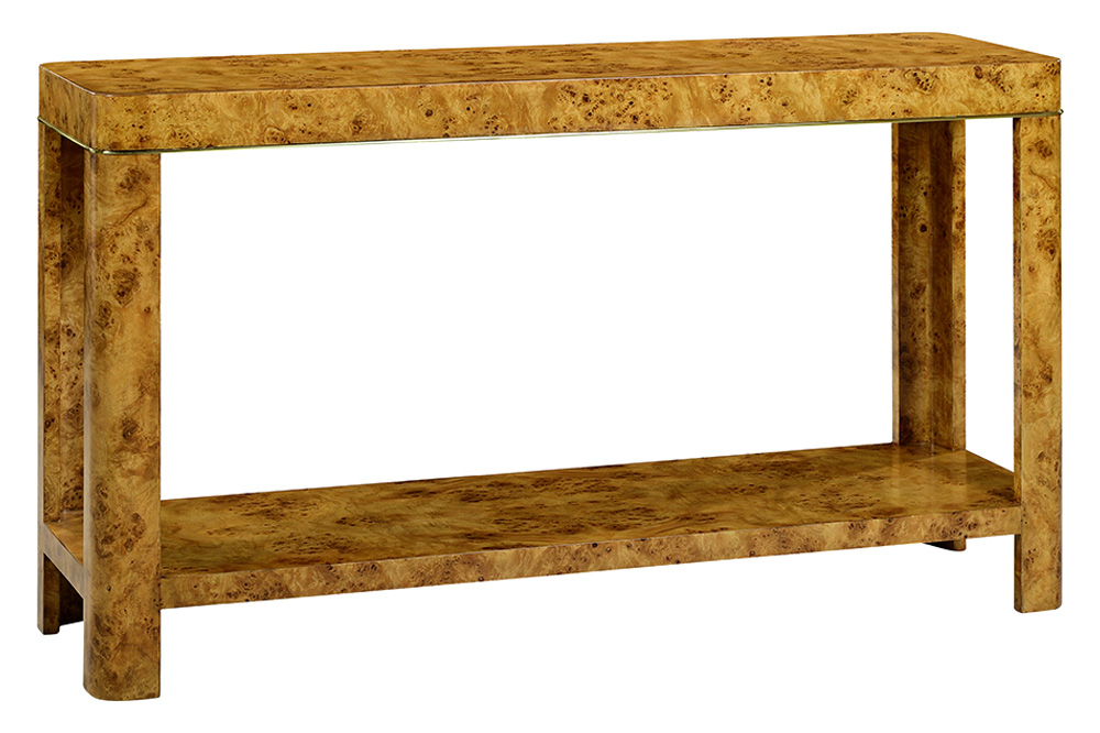 Oliver Cordova Console Table - Rustic/Mappa Burl Veneer