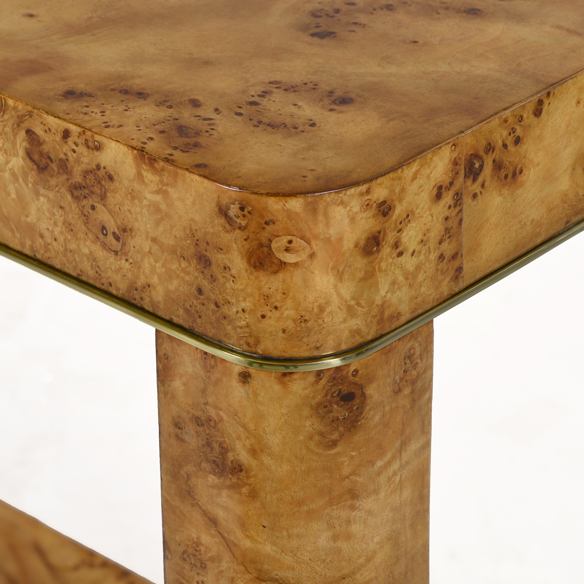 Oliver Cordova Console Table - Rustic/Mappa Burl Veneer