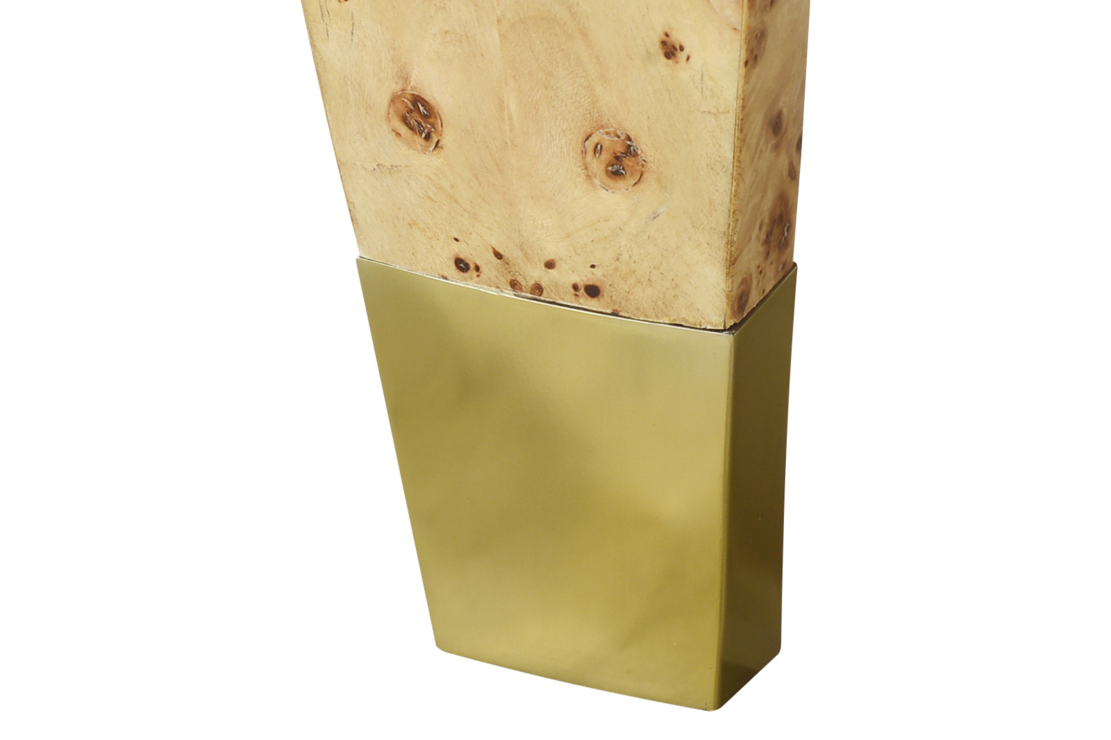 Oliver Carmel Side Table - Clear/Mappa Burl Veneer