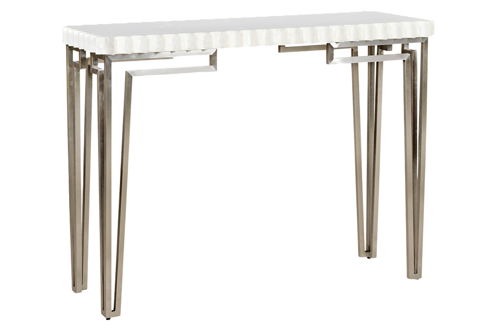 Oliver Capiz Console Table - Ghost