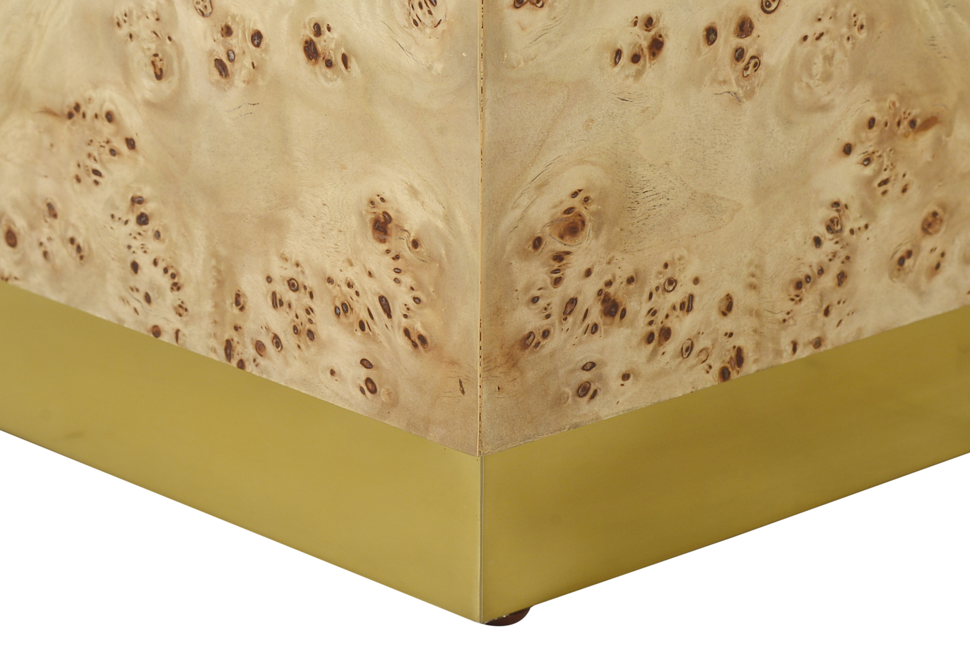 Oliver Anaheim Coffee Table - Clear/Mappa Burl Veneer