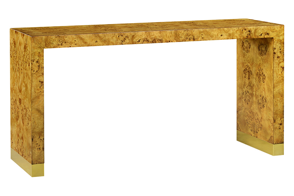 Oliver Anaheim Console Table - Rustic/Mappa Burl Veneer