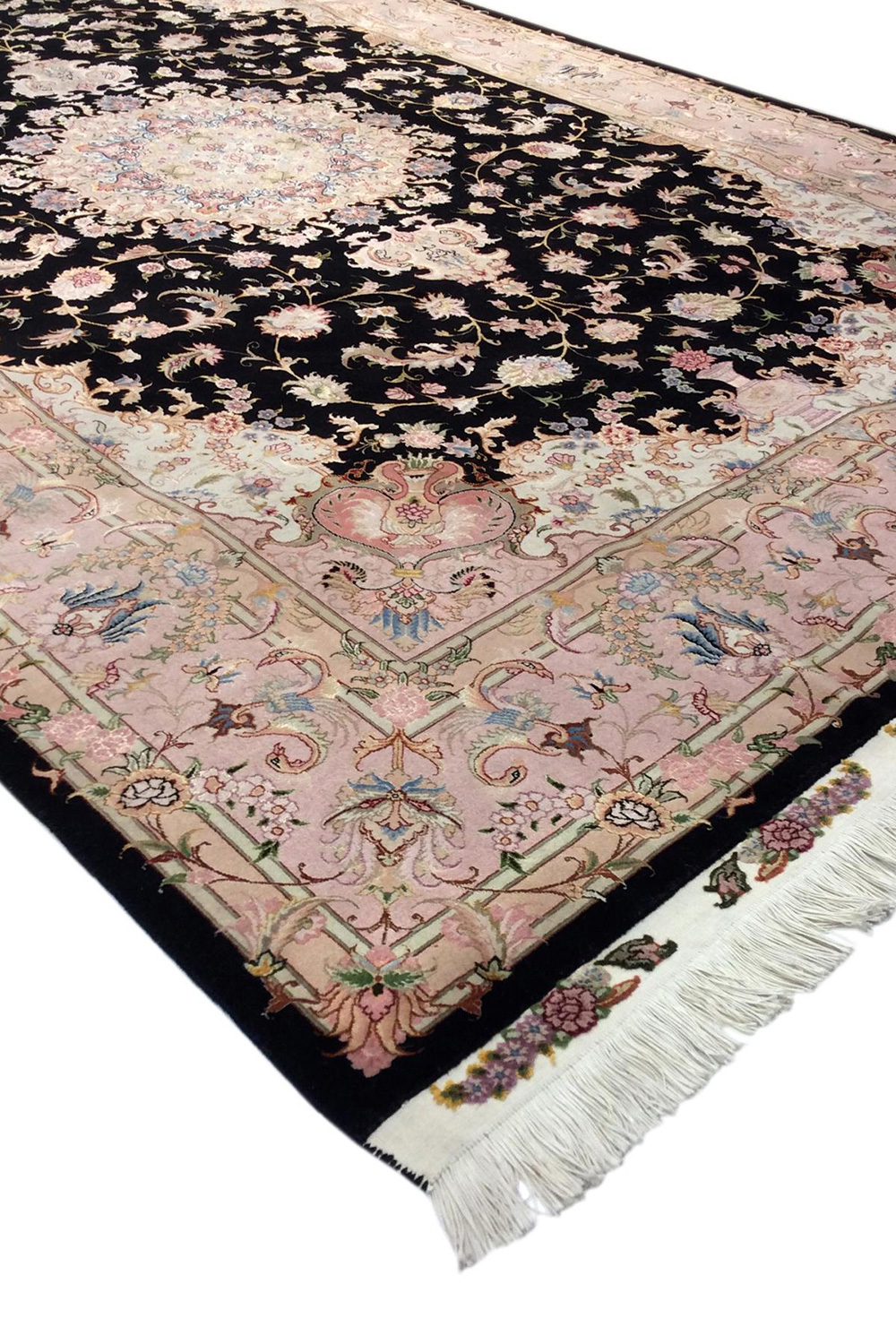 Pasargad - Tabriz Collection Hand-Knotted Silk and Wool Area Rug 78'' x 117'' (023342)