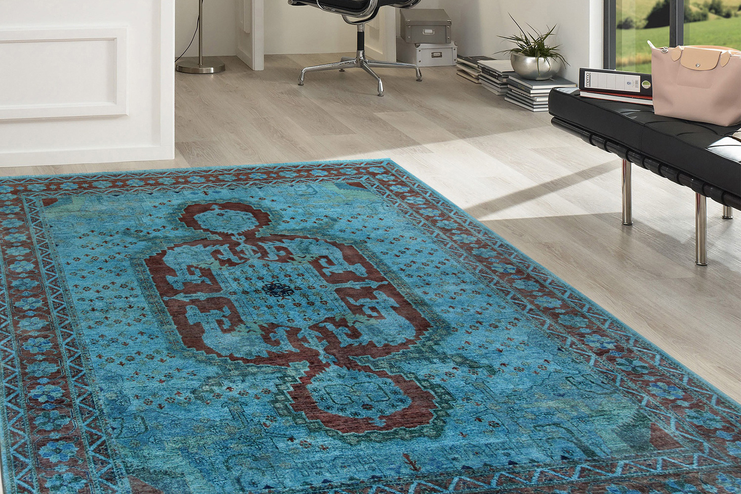 Pasargad - Overdye Collection Hand-Knotted Lamb's Wool Area Rug 99'' x 120'' (024085)