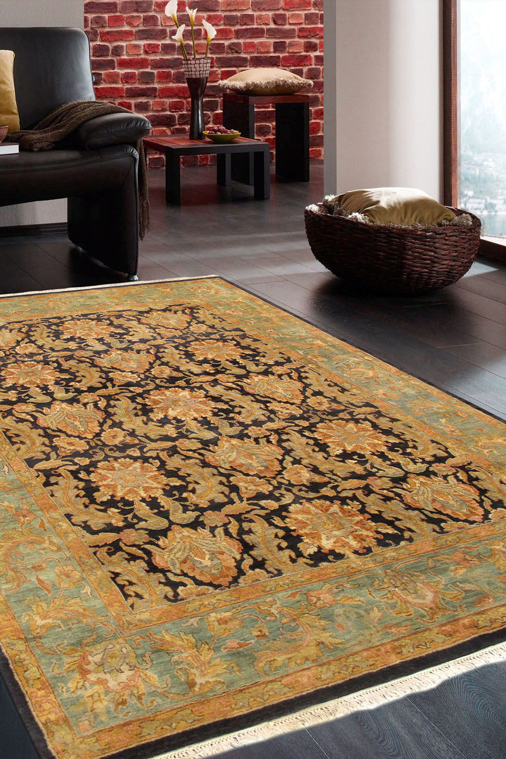 Pasargad - Mogul Art Agra Collection Hand-Knotted Lamb's Wool Area Rug 108'' x 149'' (024565)