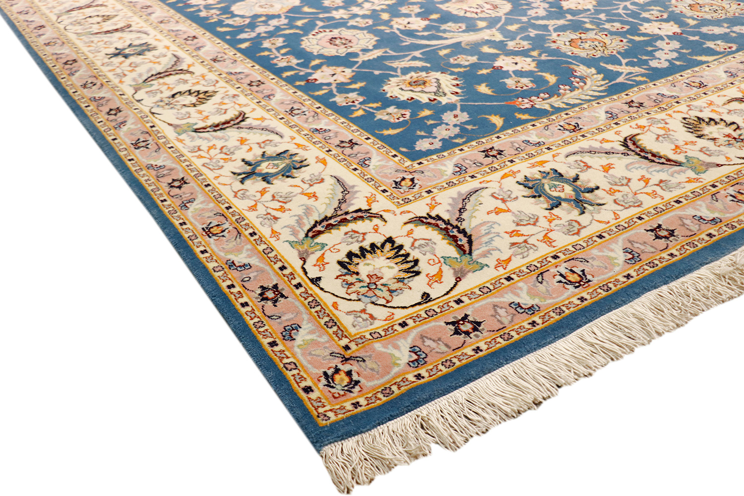 Pasargad - Tabriz Collection Hand-Knotted Silk and Wool Area Rug 79'' x 102'' (025888)