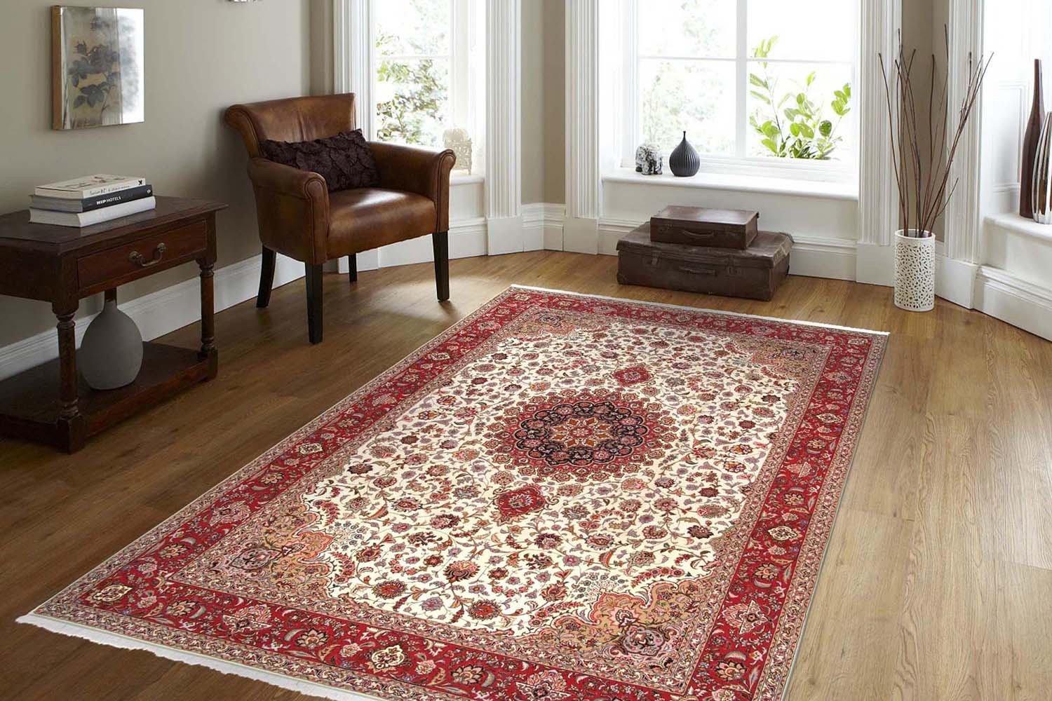 Pasargad - Tabriz Collection Hand-Knotted Multi Lamb's Wool Area Rug 99'' x 138'' (027211)