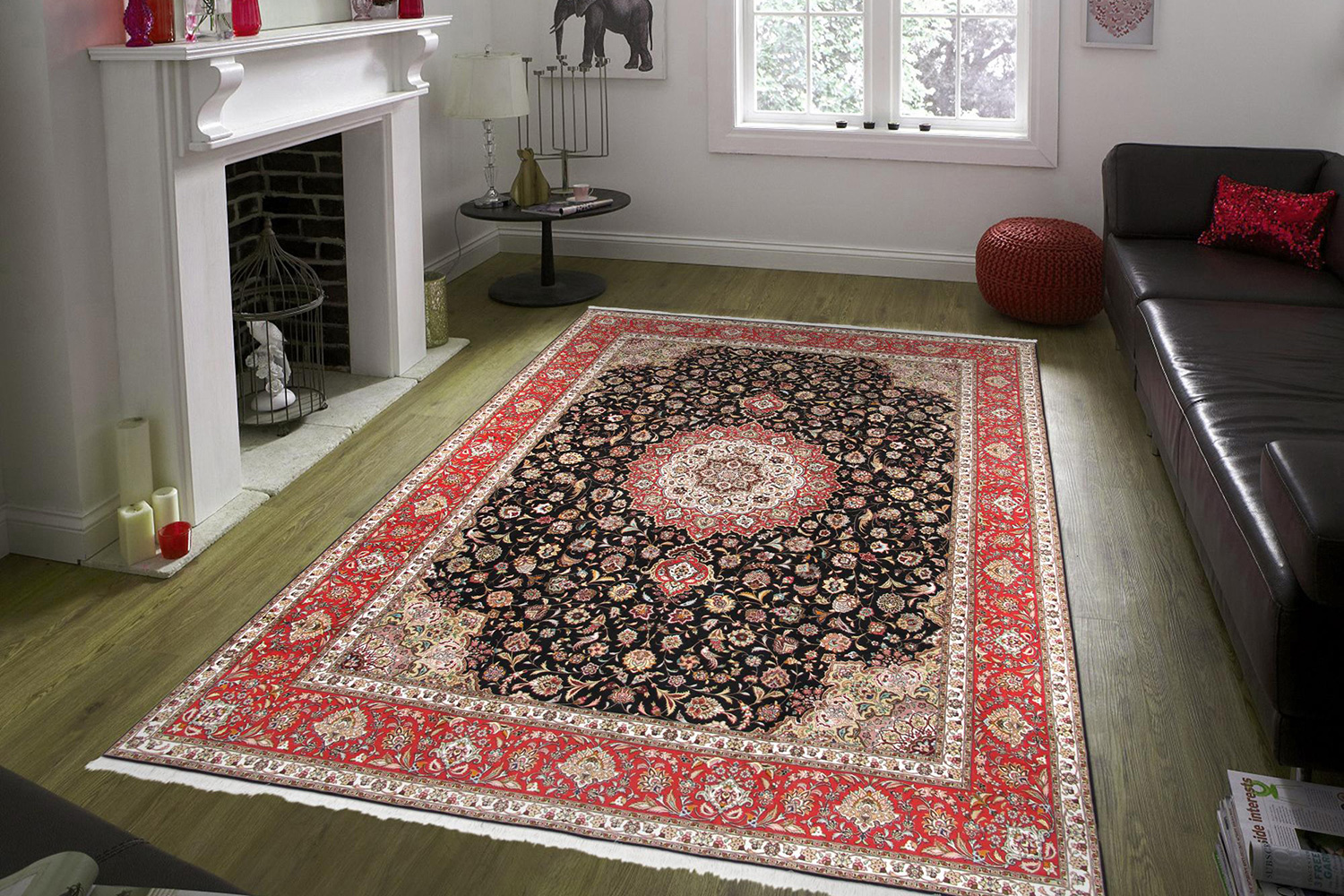 Pasargad - Tabriz Collection Hand-Knotted Silk and Wool Area Rug 118'' x 162'' (027215)