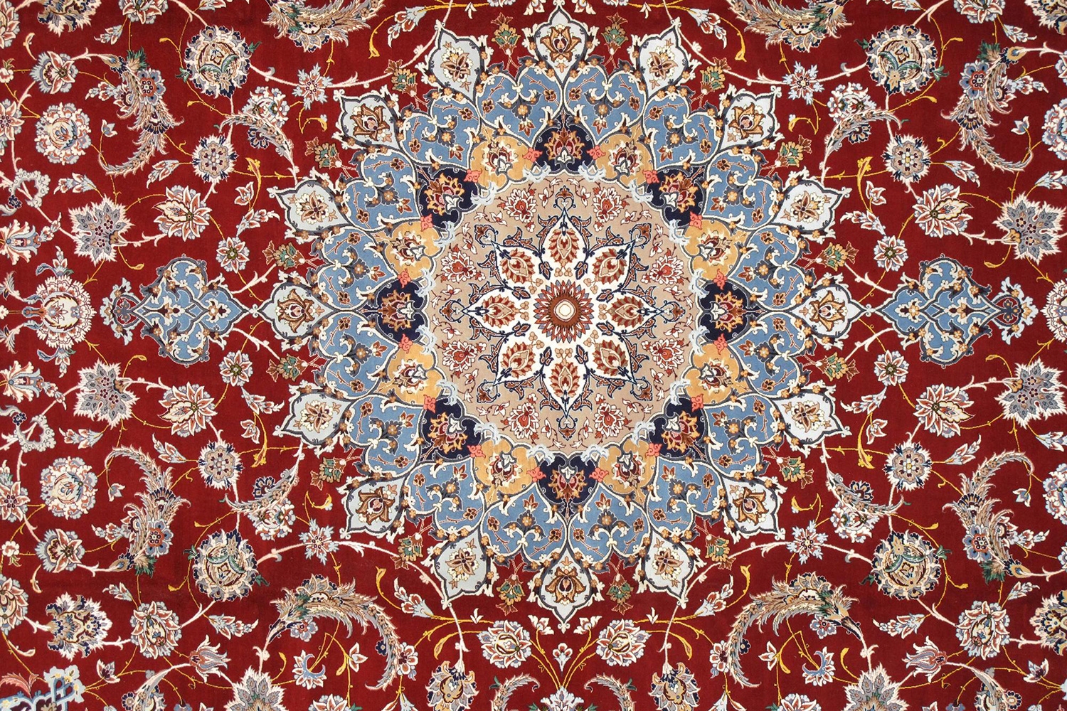 Pasargad Isfahan Hand-Knotted Silk and Wool Rug 122'' x 159'' (027397)