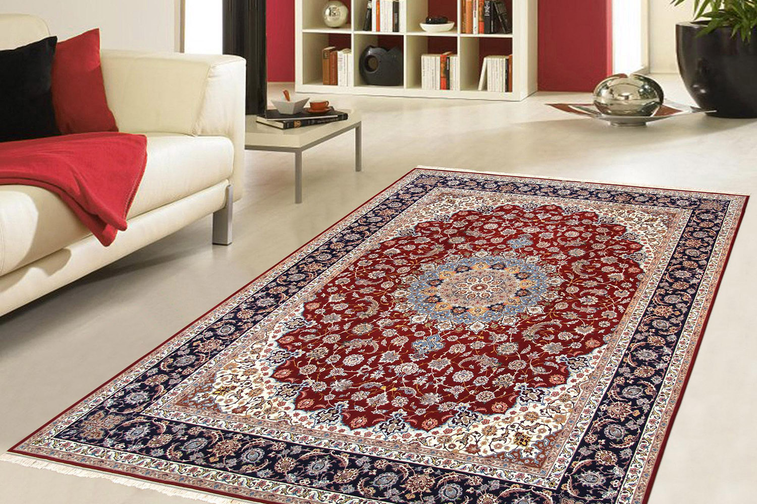 Pasargad Isfahan Hand-Knotted Silk and Wool Rug 122'' x 159'' (027397)