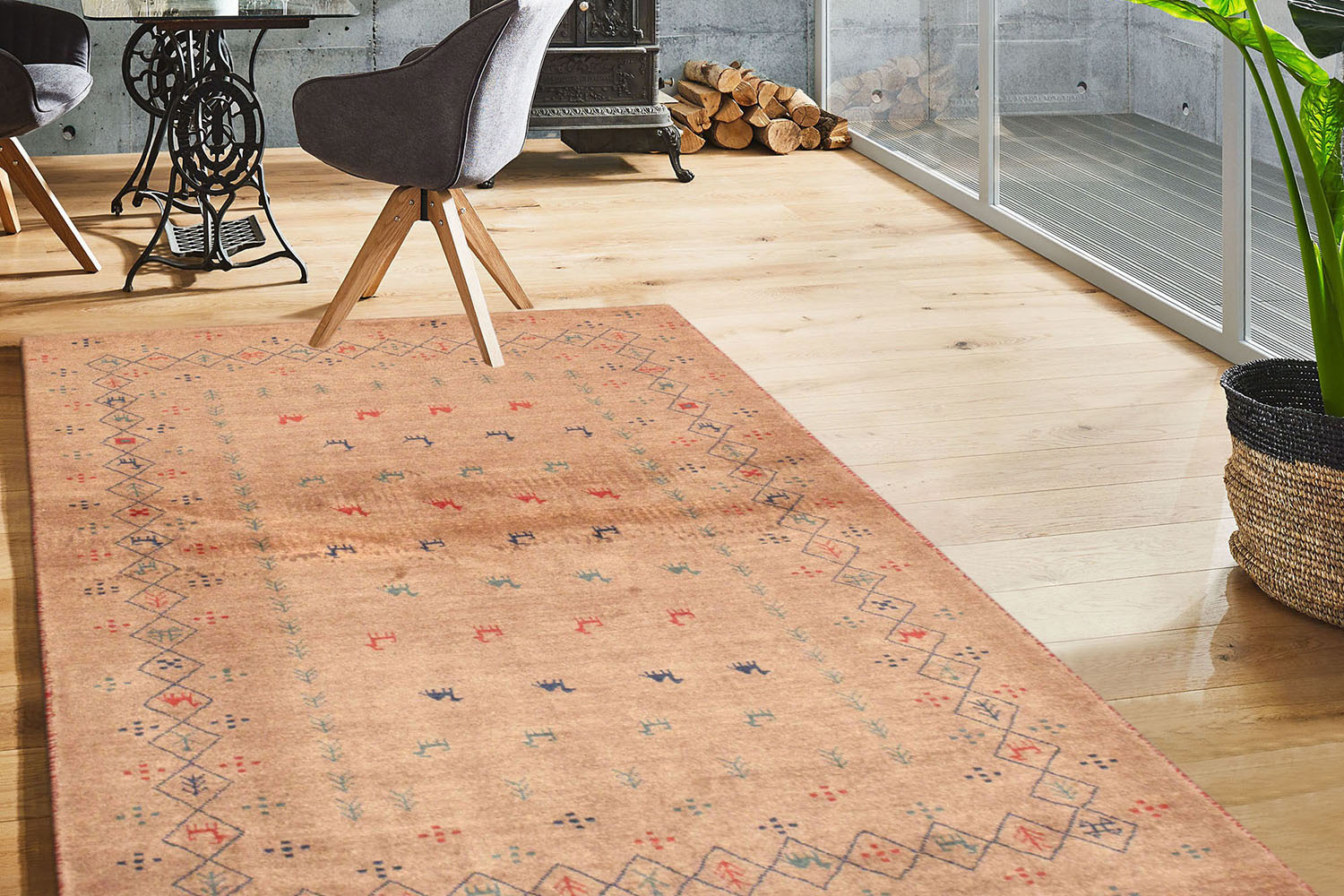 Pasargad - Gabbeh Collection Hand-Knotted Lamb's Wool Area Rug 40'' x 58'' (028462)