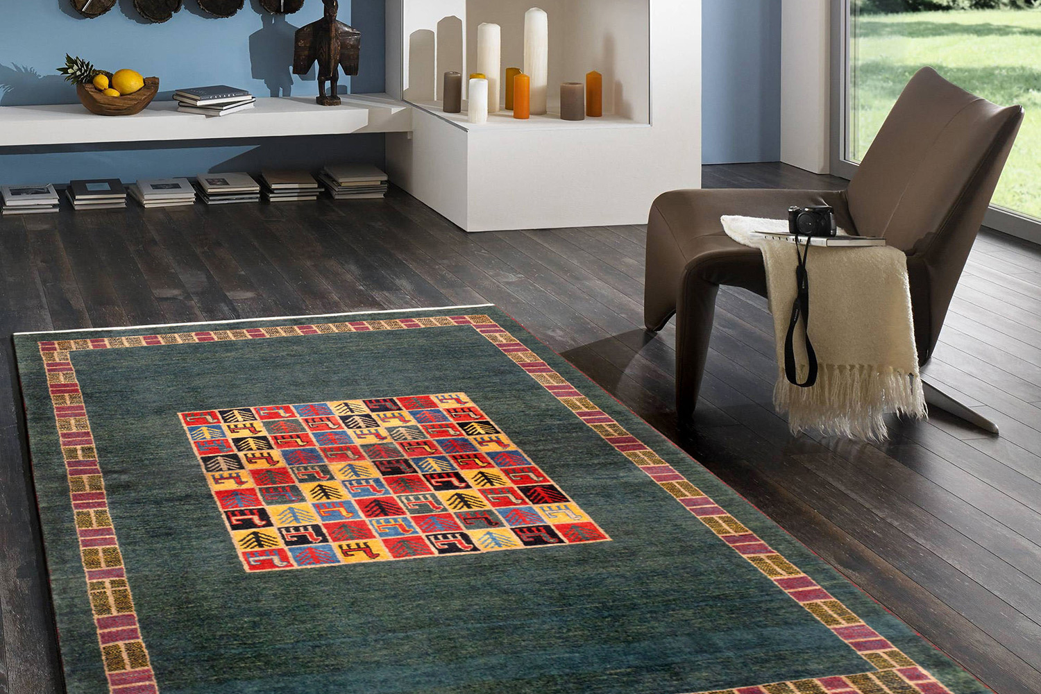 Pasargad - Gabbeh Collection Hand-Knotted Lamb's Wool Area Rug 39'' x 61'' (029410)