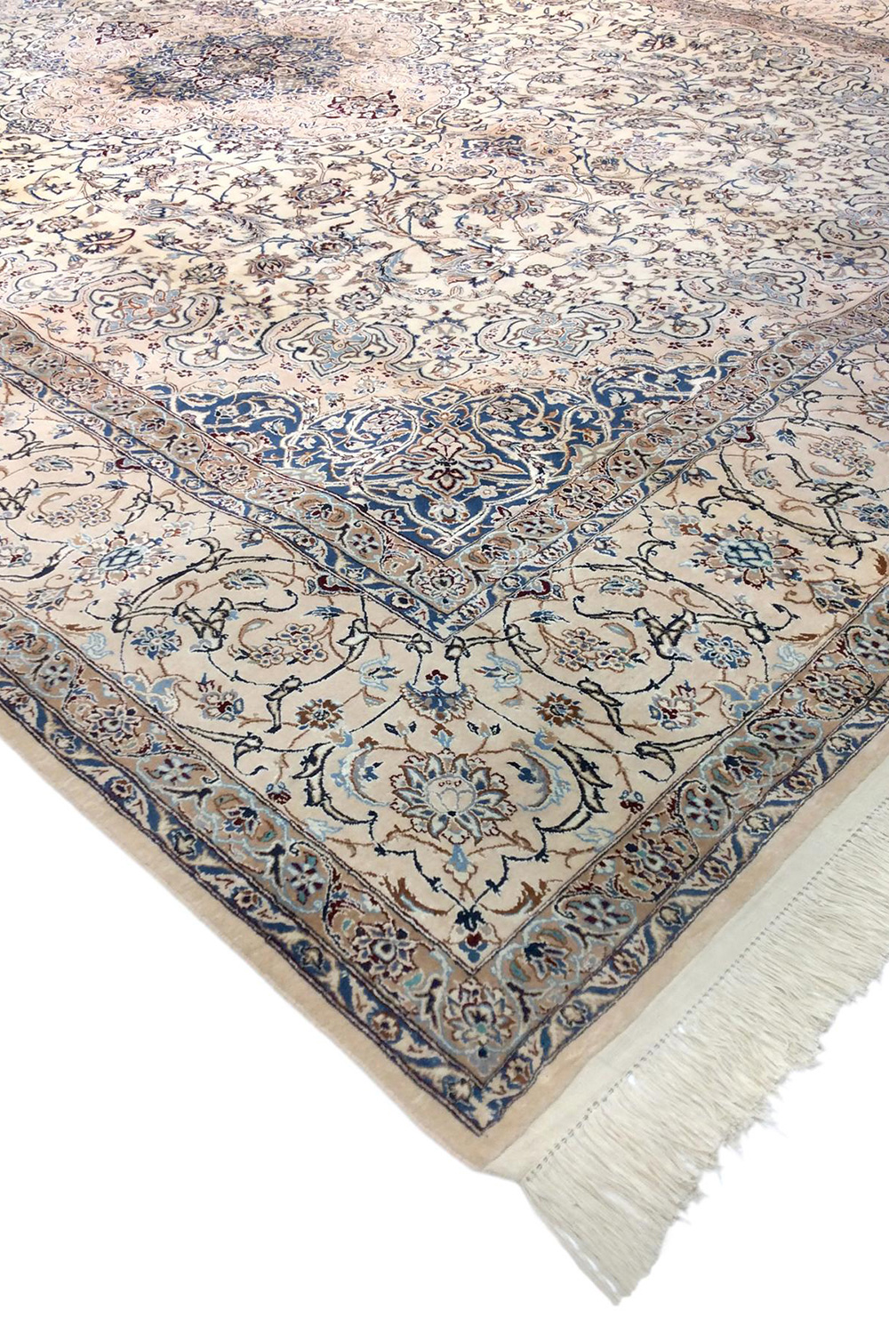 Pasargad - Nain Collection Hand-Knotted Silk and Wool Area Rug 102'' x 144'' (029597)