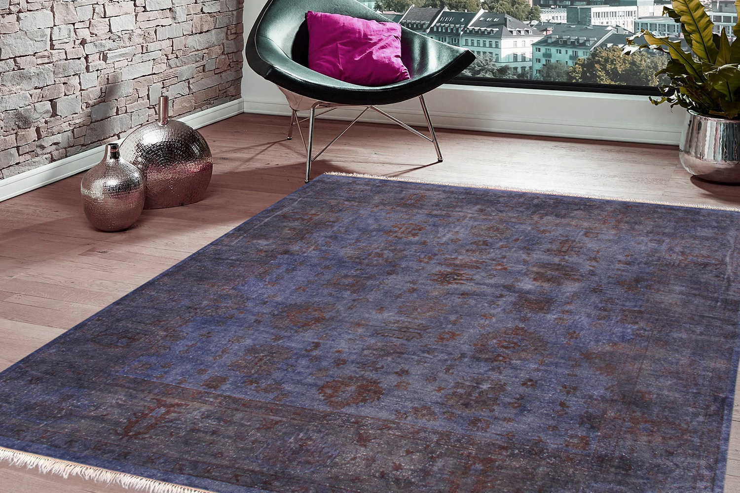 Pasargad - Turkish Overdye Collection Hand-Knotted Lamb's Wool Area Rug 143'' x 148'' (030806)