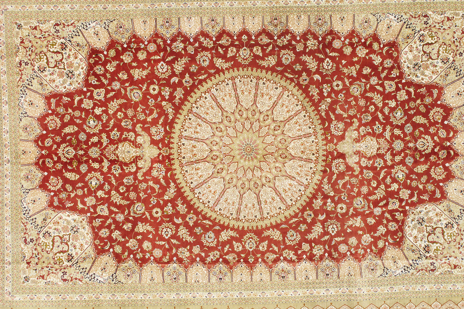 Pasargad - Qum Collection Hand-Knotted Pure Silk Area Rug 94'' x 139'' (032042)