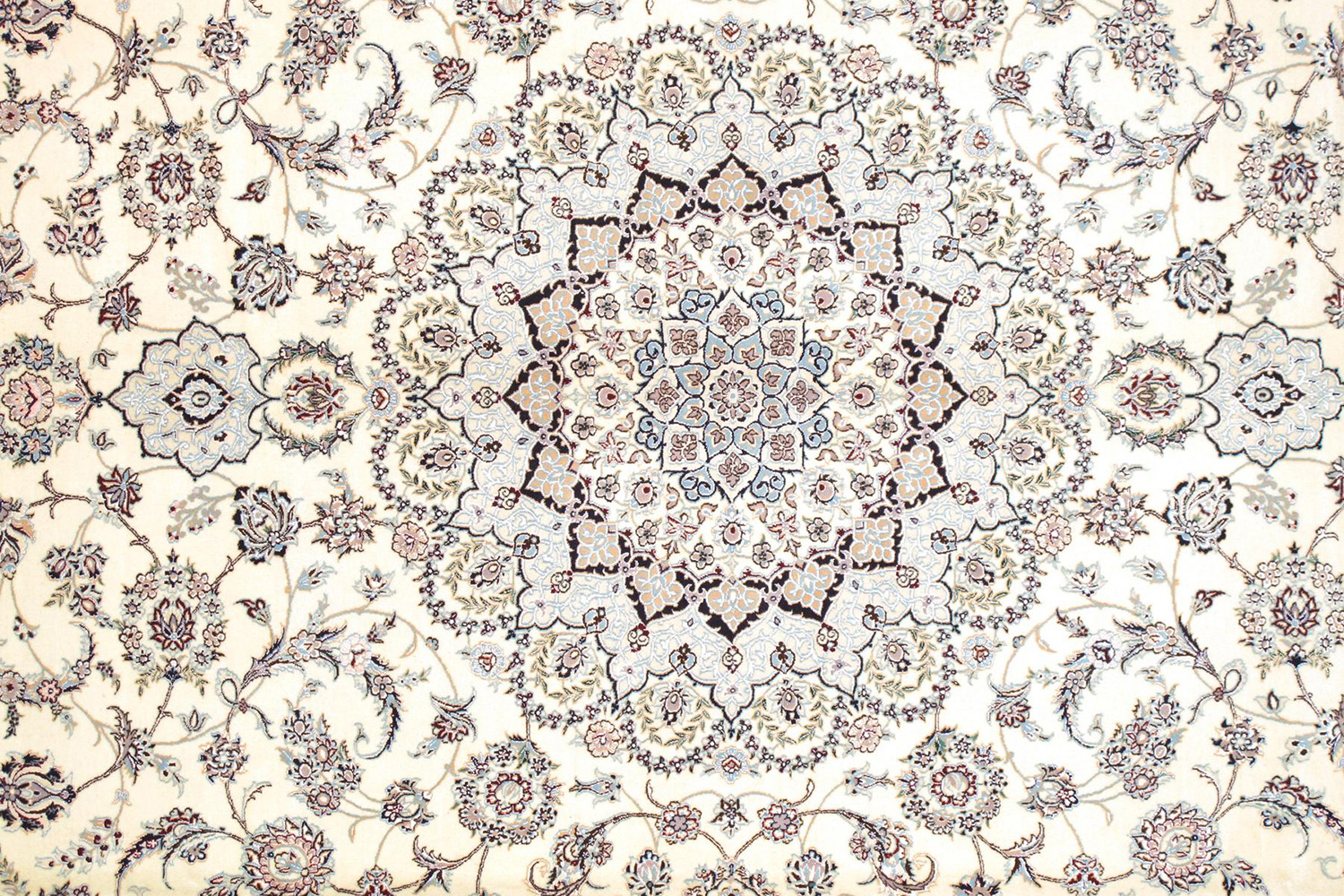 Pasargad - Nain Collection Hand-Knotted Silk and Wool Area Rug 98'' x 137'' (037443)