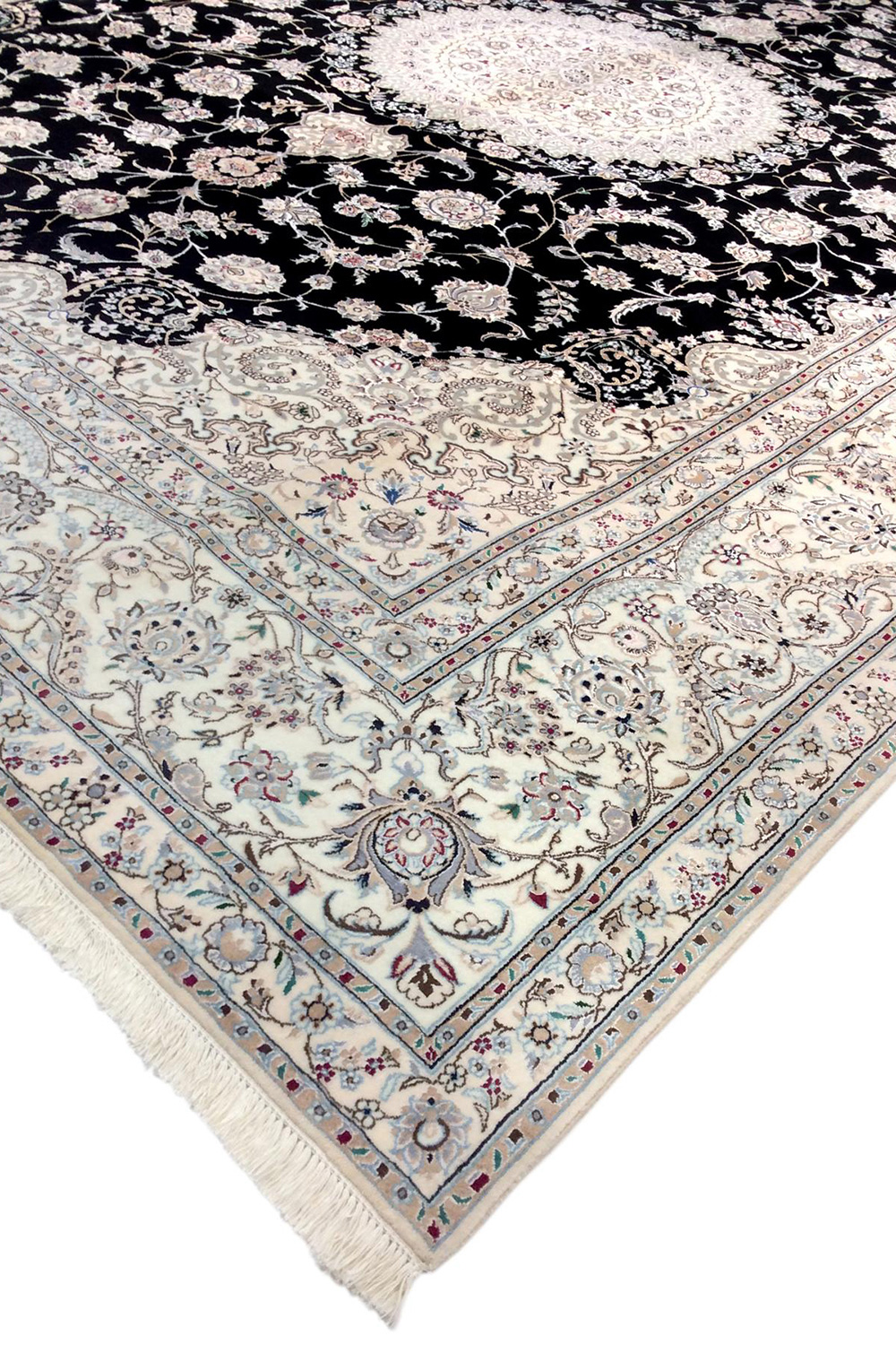 Pasargad - Nain Collection Hand-Knotted Silk and Wool Area Rug 101'' x 138'' (037444)