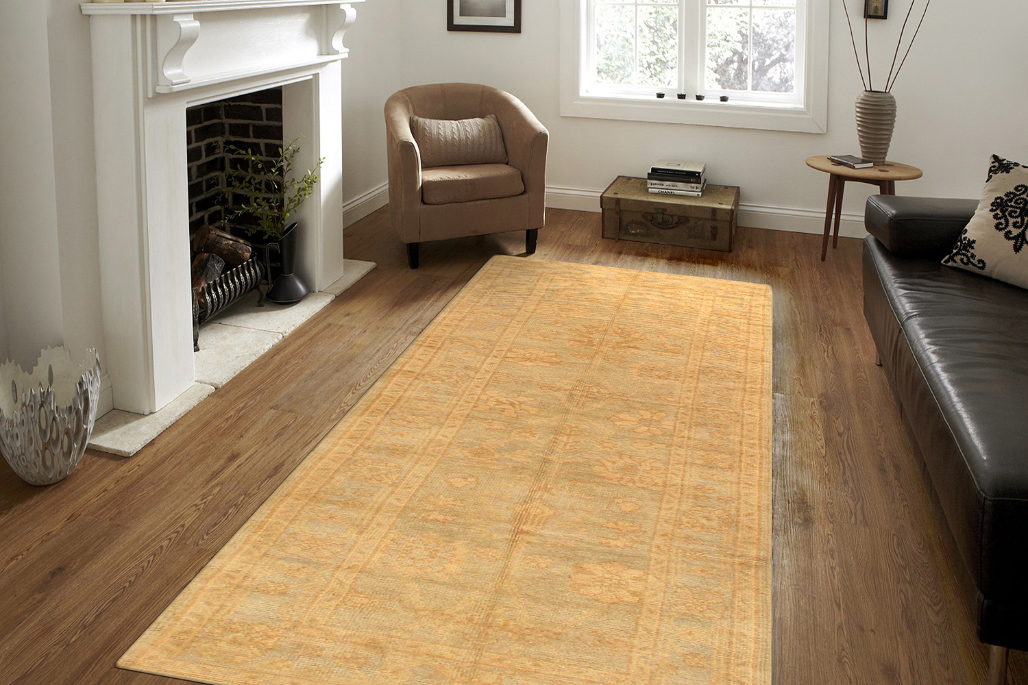 Pasargad - Oushak Collection Hand-Knotted Lamb's Wool Runner 39'' x 126'' (039279)