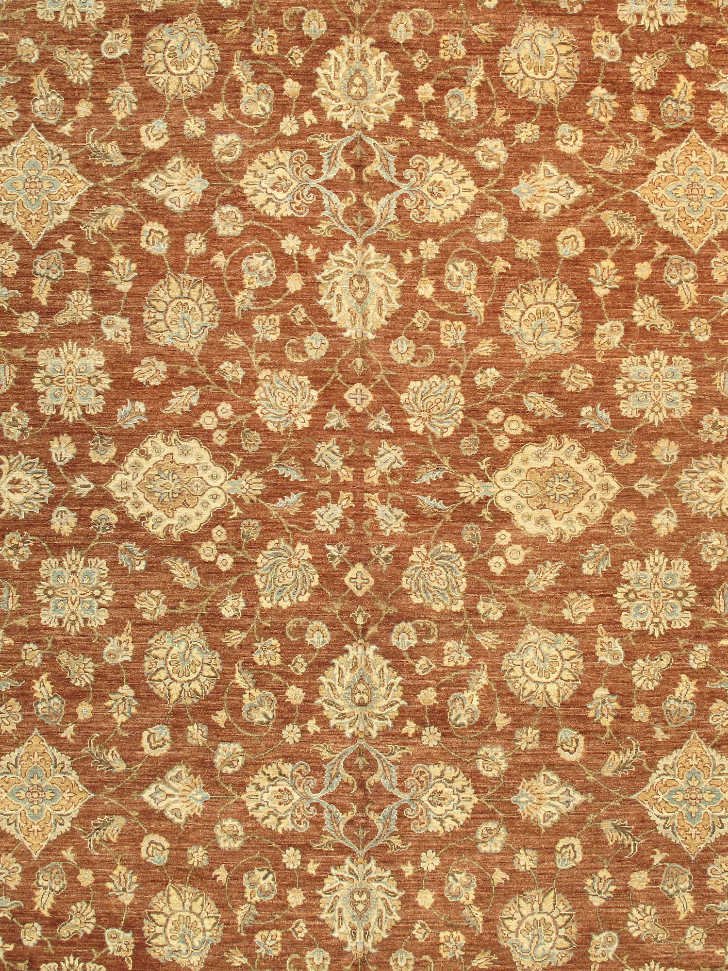 Pasargad - Melody Collection Hand-Knotted Lamb's Wool Area Rug in L. Brown/Ivory, 144" x 185" (097890)