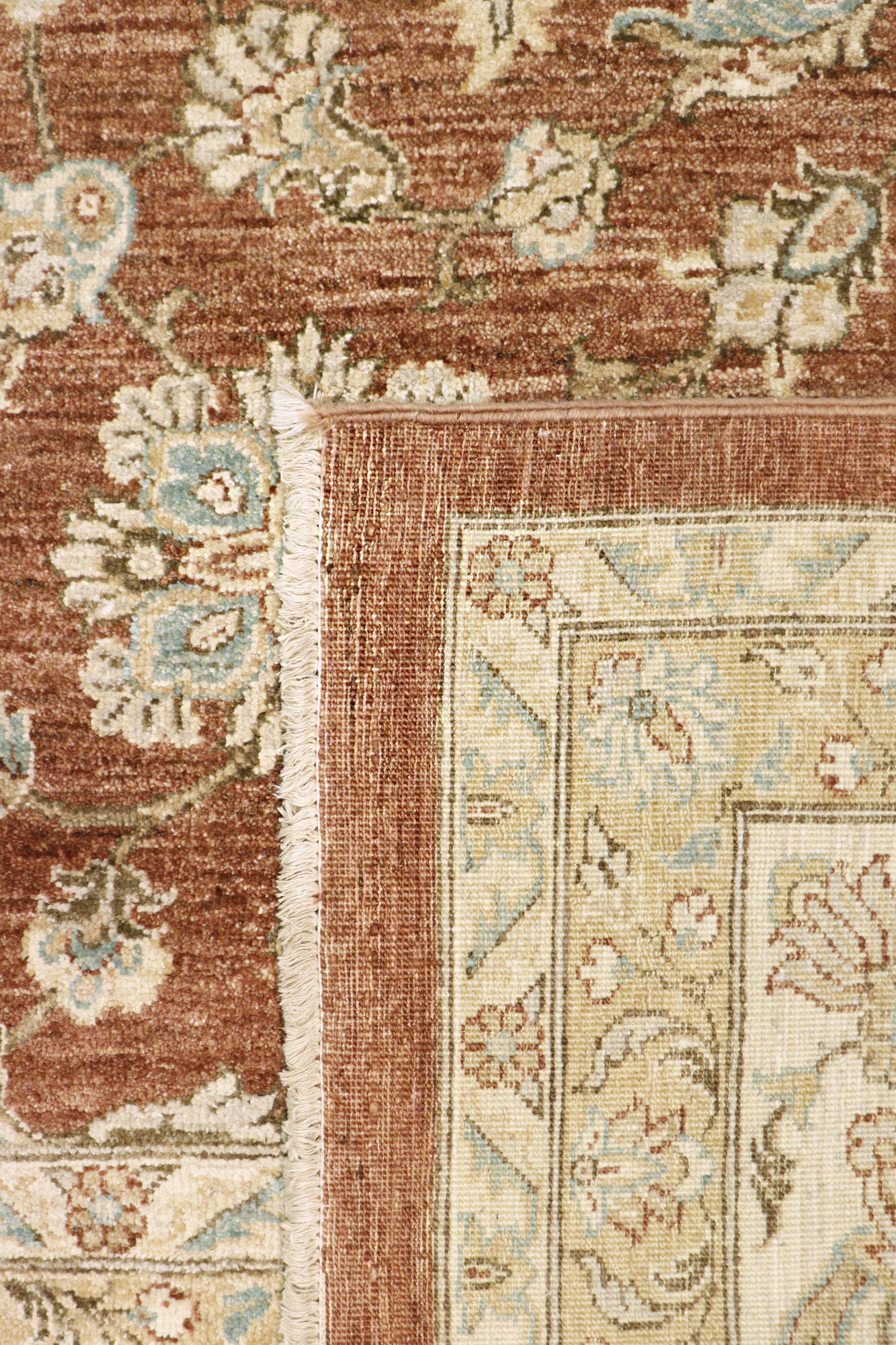 Pasargad - Melody Collection Hand-Knotted Lamb's Wool Area Rug in L. Brown/Ivory, 144" x 185" (097890)