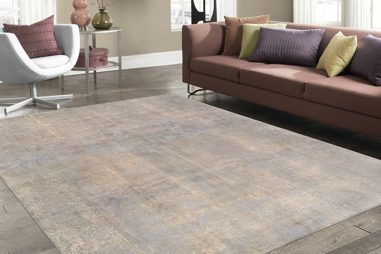 Pasargad - Overdyes Collection Hand-Knotted Wool Area Rug 115'' x 150'' (54692 10X13)