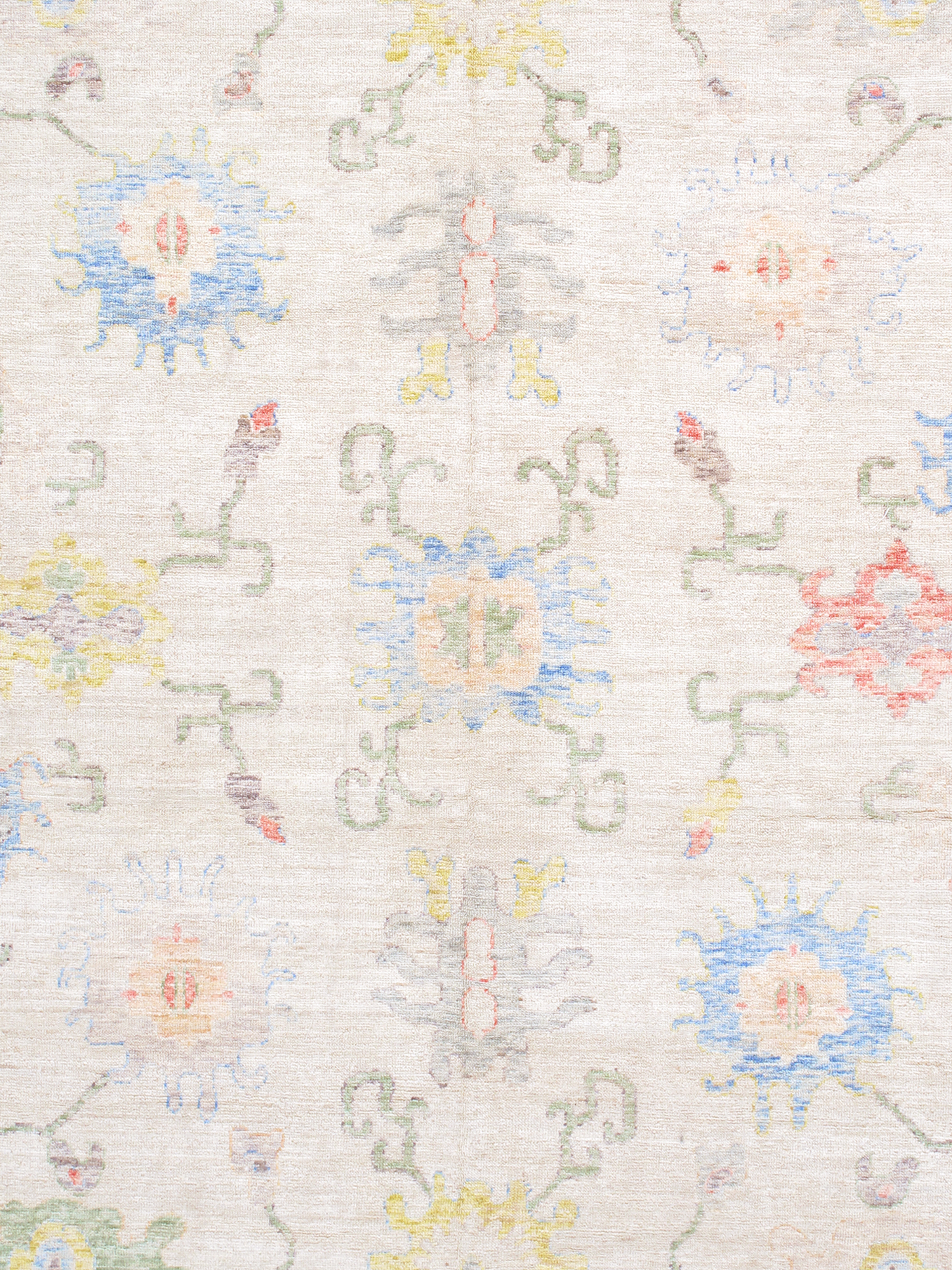 Pasargad - Oushak Collection Hand-Knotted Wool Area Rug in Ivory/L. Beige, 123" x 156" (990073 10x14)