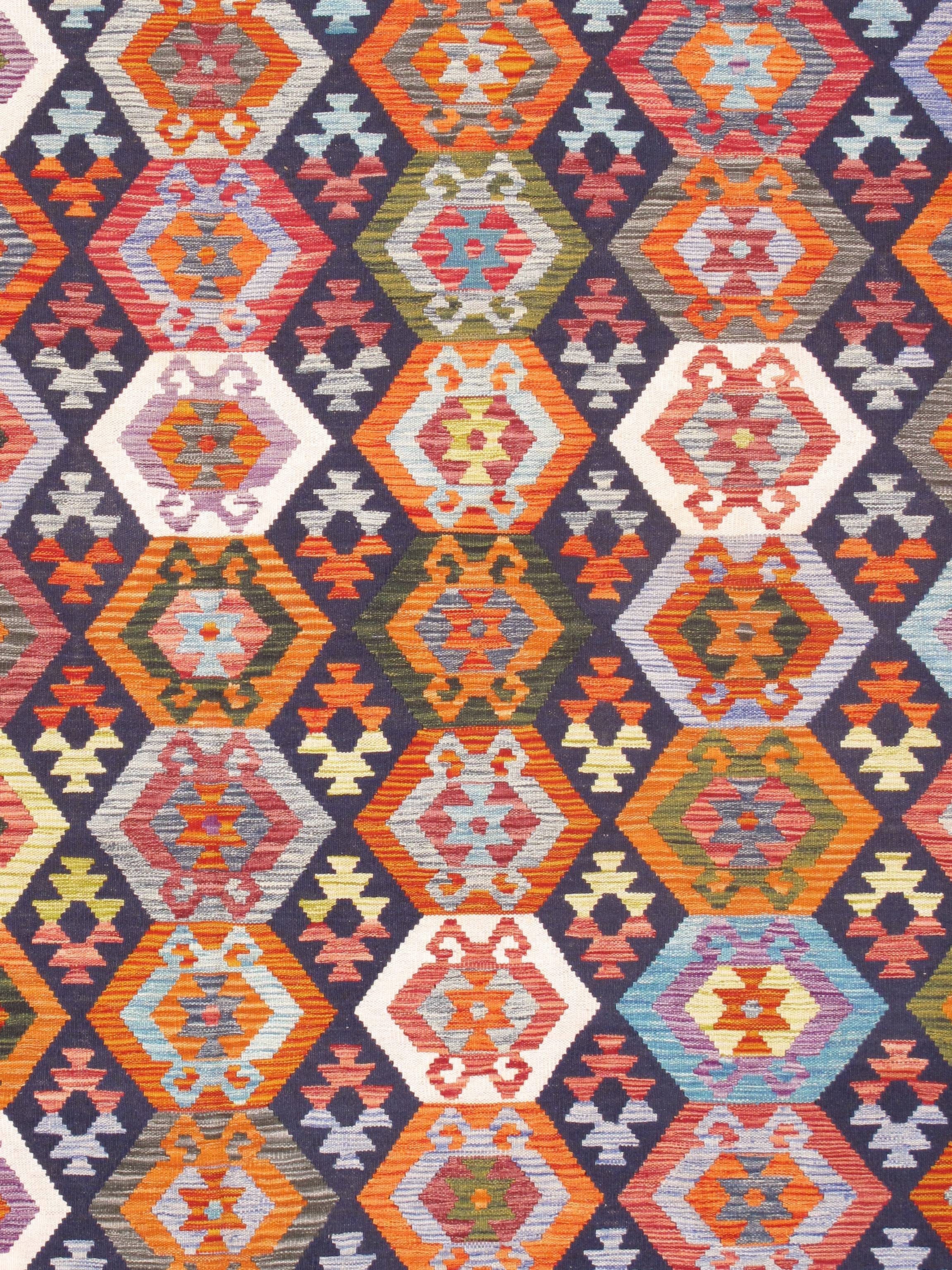 Pasargad - Kilim Collection Flatweave Wool Area Rug in Multi, 102" x 135" (990247 8.06x11)