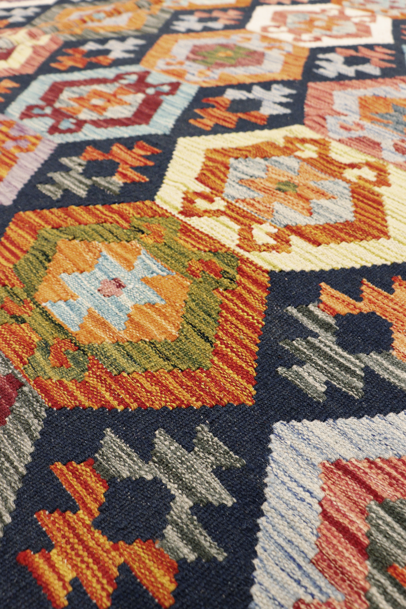 Pasargad - Kilim Collection Flatweave Wool Area Rug in Multi, 102" x 135" (990247 8.06x11)