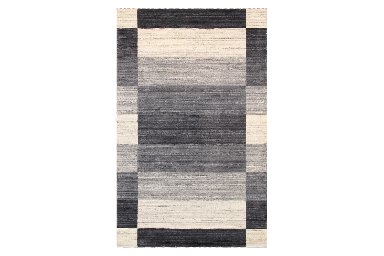 Pasargad - Gramercy Collection Hand-Loomed Silk and Wool Charcoal Area Rug AR-05