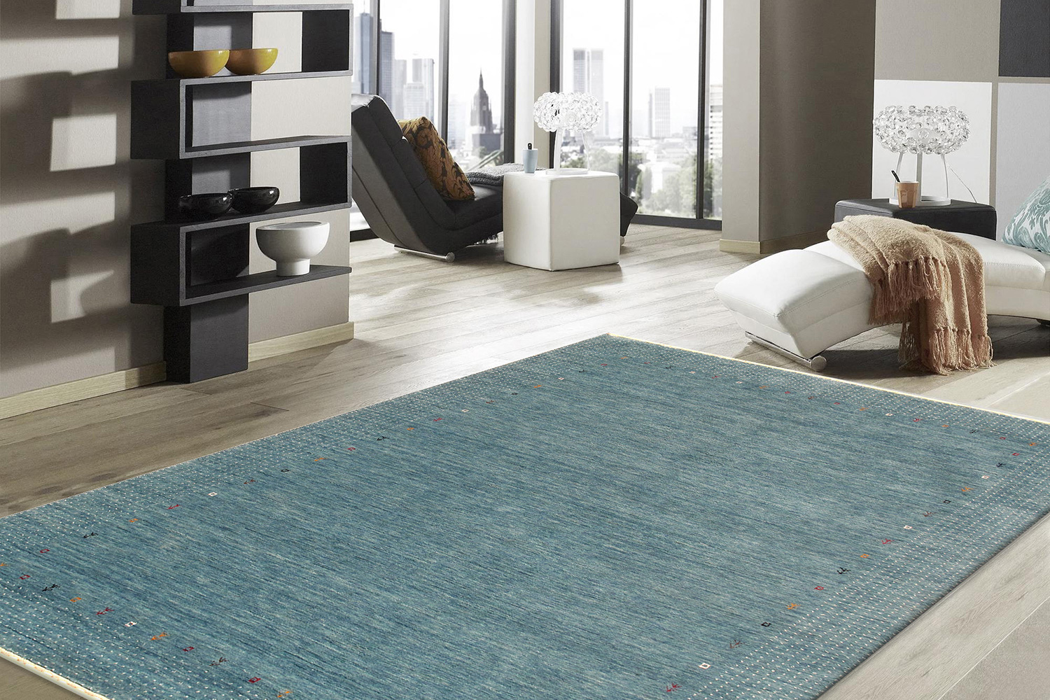 Pasargad™ Gramercy Collection Hand-Loomed Silk and Wool Charcoal Area Rug (AR-10 10X14) - 120'' x 168''