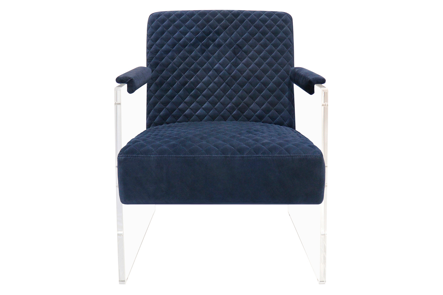 Pasargad™ Tribecca Collection Acrylic and Velvet Accentchair