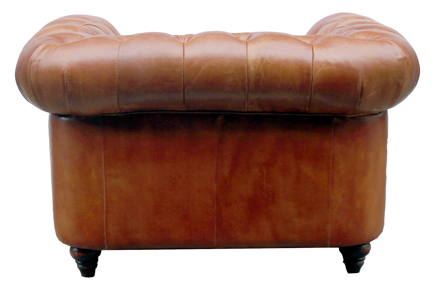 Pasargad - Genuine Leather Chester Bay Tufted Chair