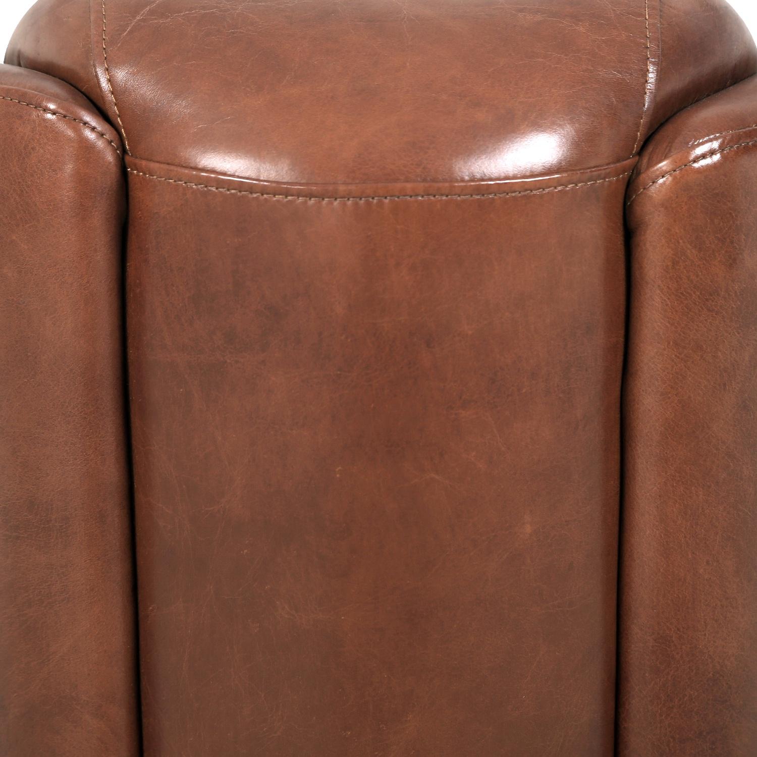 Pasargad - Madison Upholstered Armchair in Brown, Leather