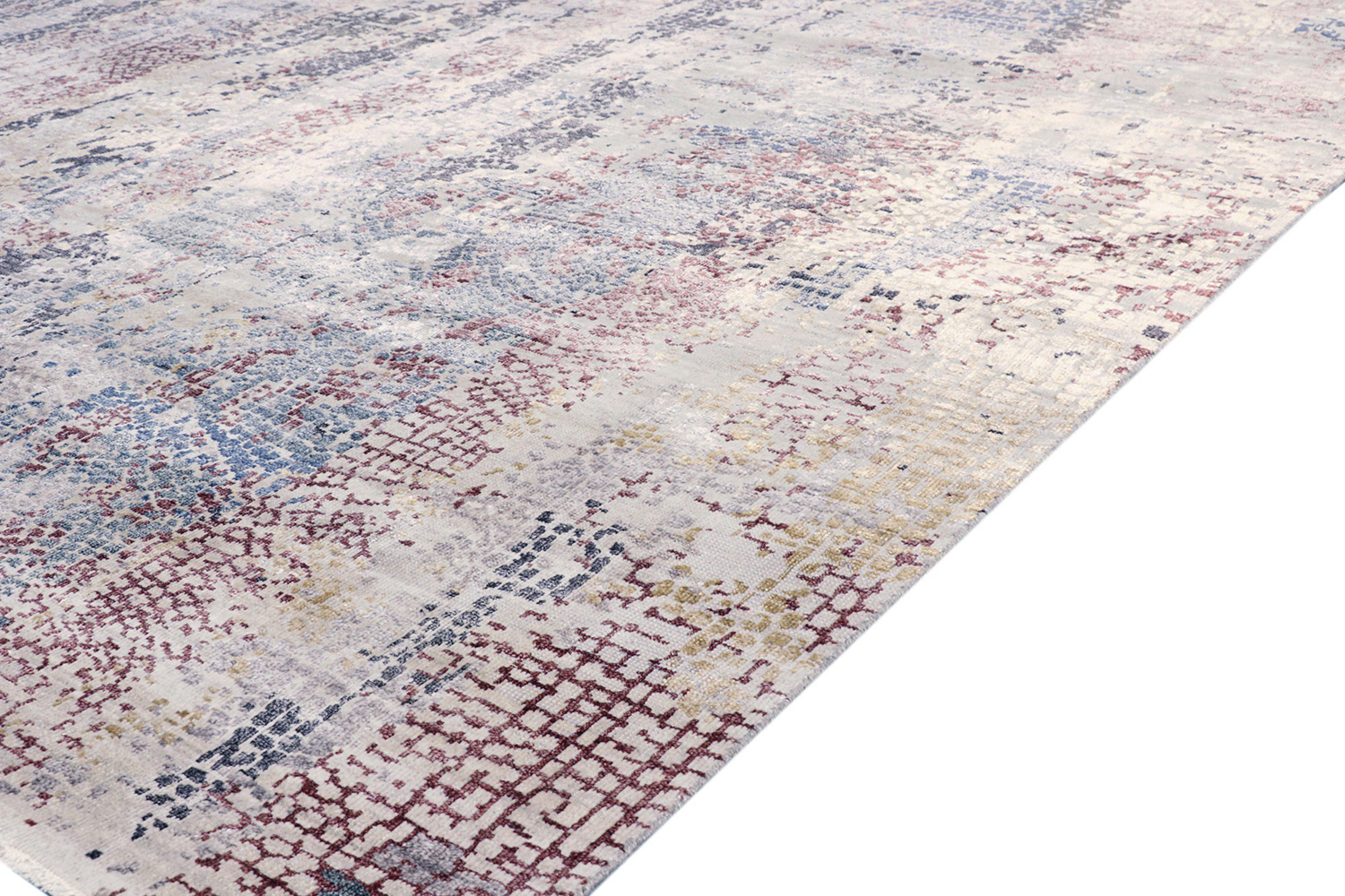 Pasargad - Modern Gemstone Collection Hand-Knotted Silk and Wool Area Rug 97'' x 123'' (GEM-3 8X10)