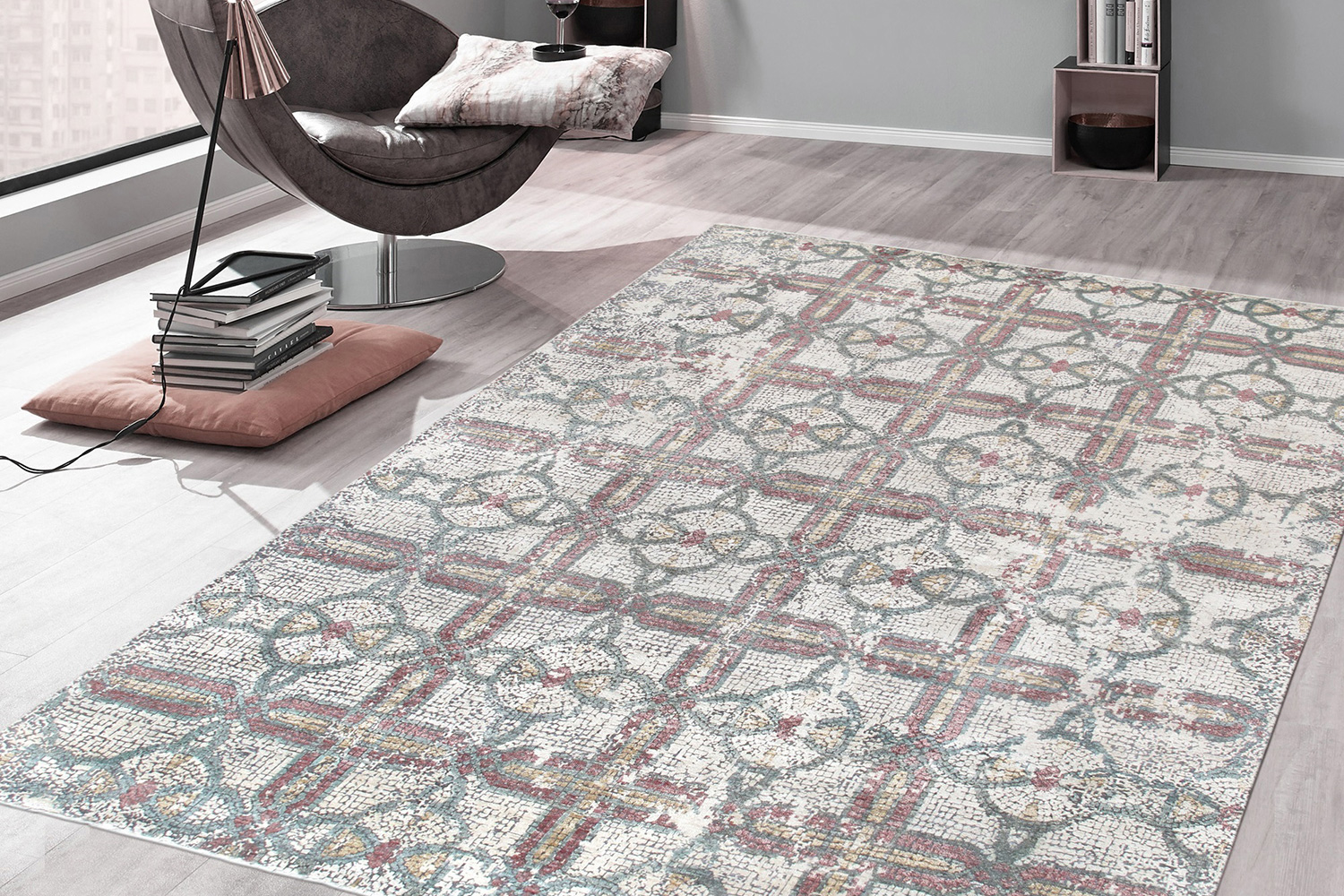 Pasargad - Modern Gemstone Collection Hand-Knotted Silk and Wool Area Rug 96'' x 118'' (GEM-5 8X10)