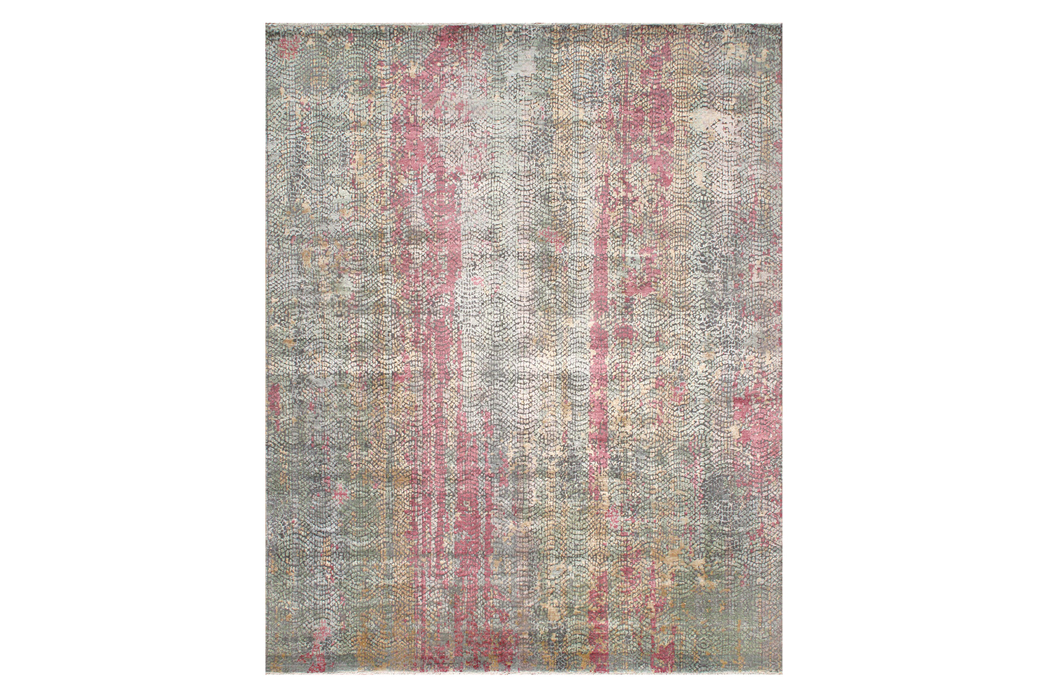 Pasargad - Modern Collection Hand-Knotted Bamboo Silk and Wool Area Rug GEM-6