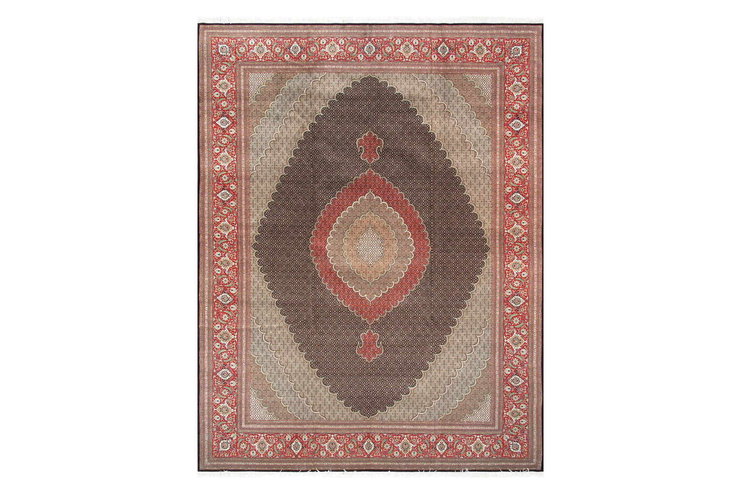 Pasargad - Tabriz Collection Hand-Knotted Silk and Wool Area Rug MAHI