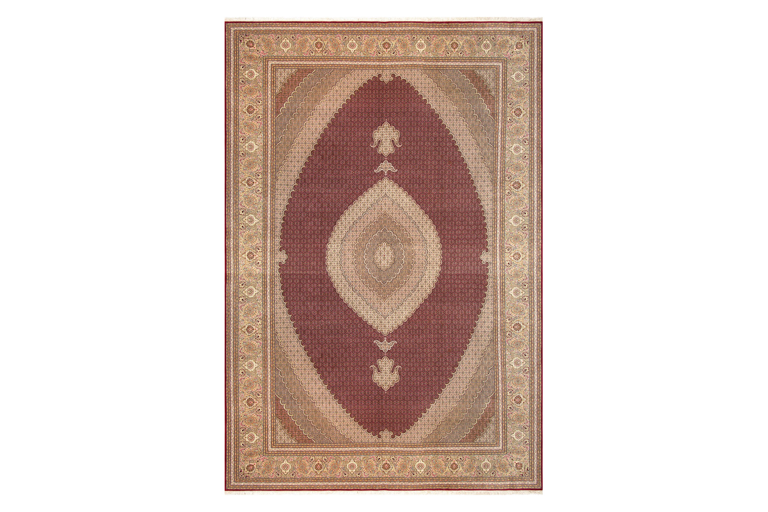 Pasargad - Tabriz Collection Hand-Knotted Silk and Wool Area Rug MAHI