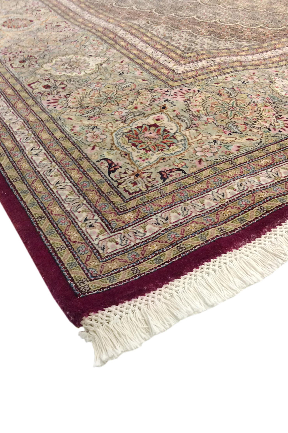 Pasargad Tabriz Collection Hand-Knotted Silk and Wool Area Rug (MAHI 11X17) - 136'' x 199''