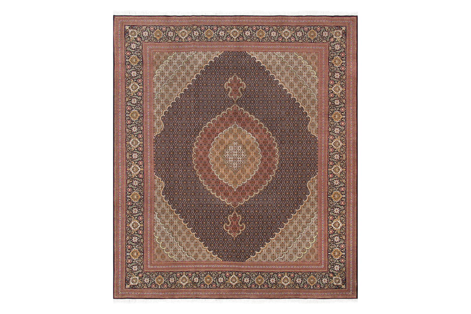 Pasargad - Tabriz Collection Hand-Knotted Silk and Wool Area Rug MAHI