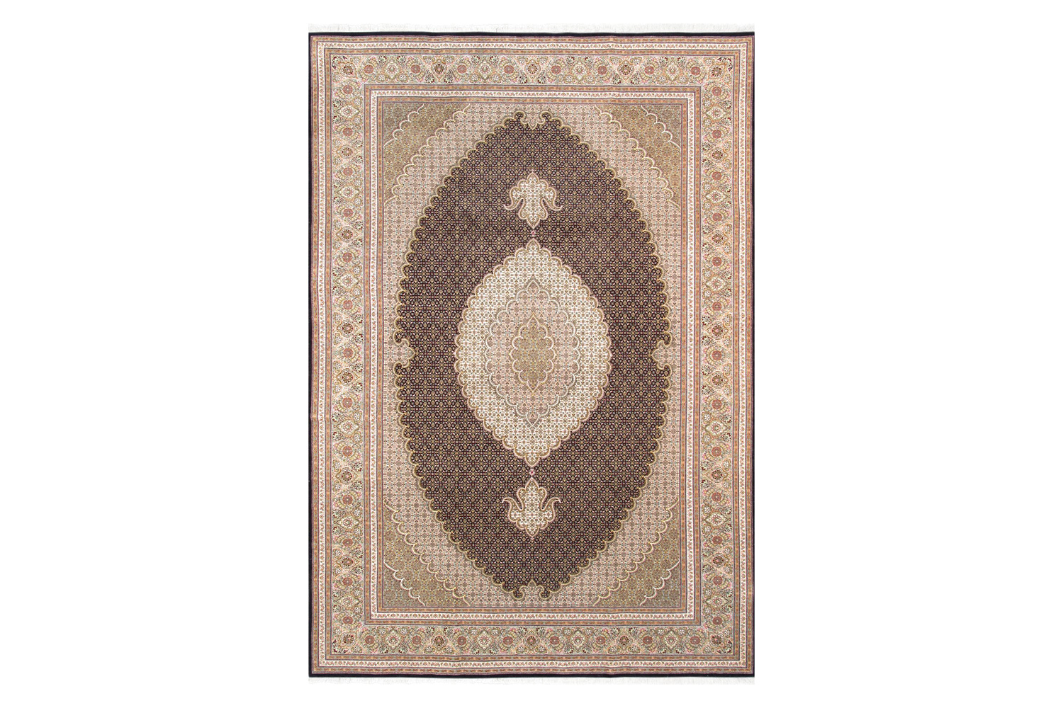 Pasargad - Tabriz Collection Hand-Knotted Silk and Wool Area Rug MAHI