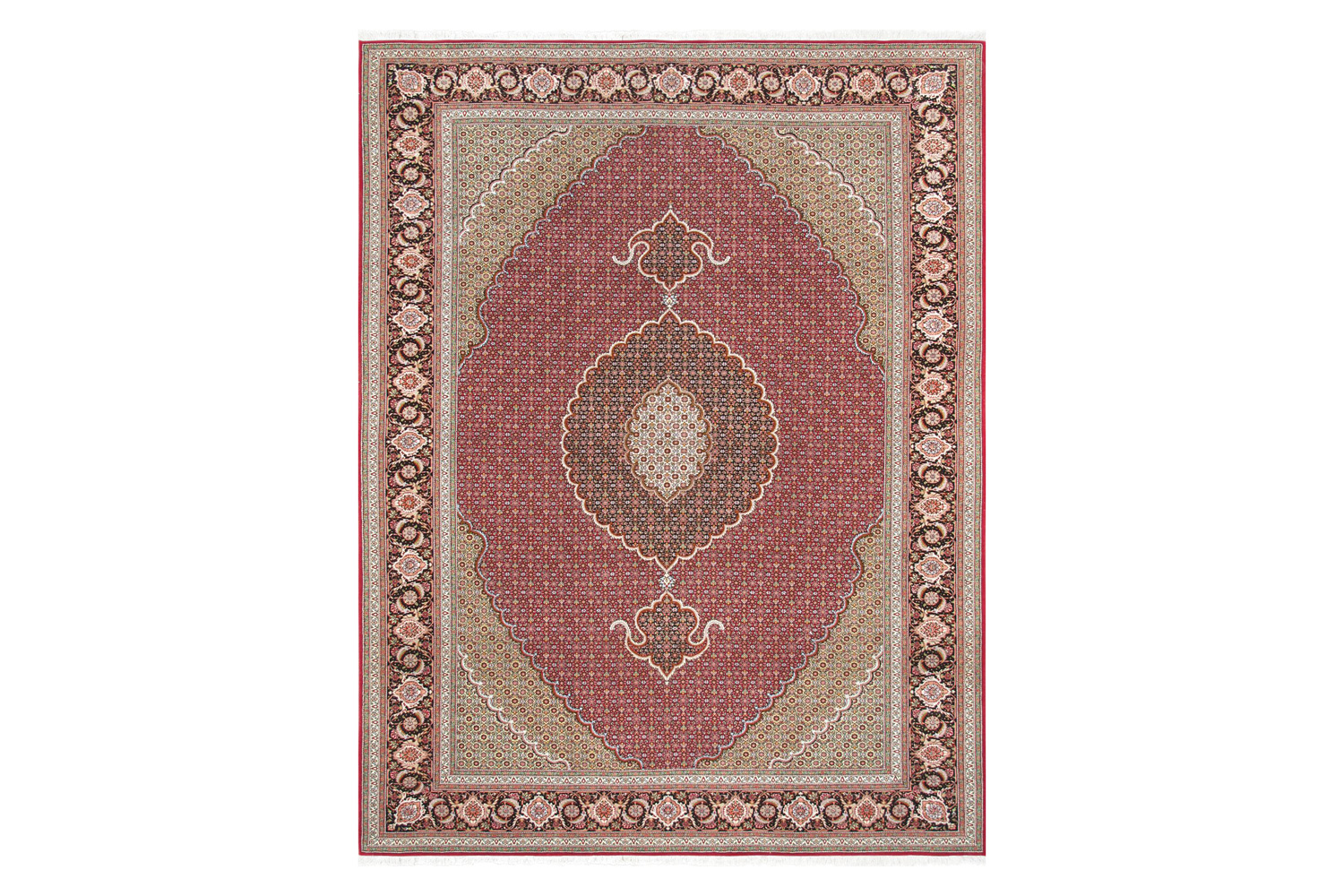 Pasargad - Tabriz Collection Hand-Knotted Silk and Wool Area Rug MAHI