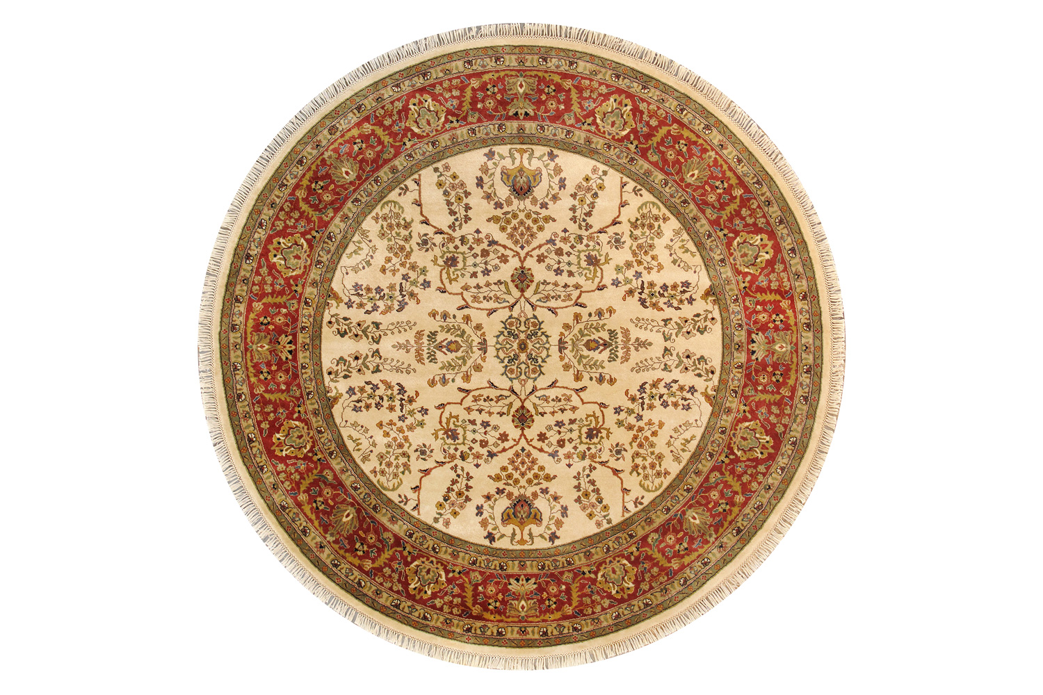 Pasargad - Sarouk Collection Hand-Knotted Lamb's Wool Area Rug P-425 IVORY