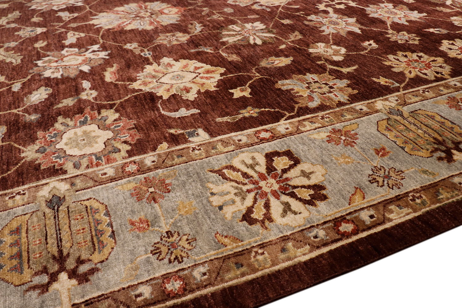 Pasargad - Sultanabad Collection Hand-Knotted Lamb's Wool Area Rug 108'' x 141'' (P-640 9X12)