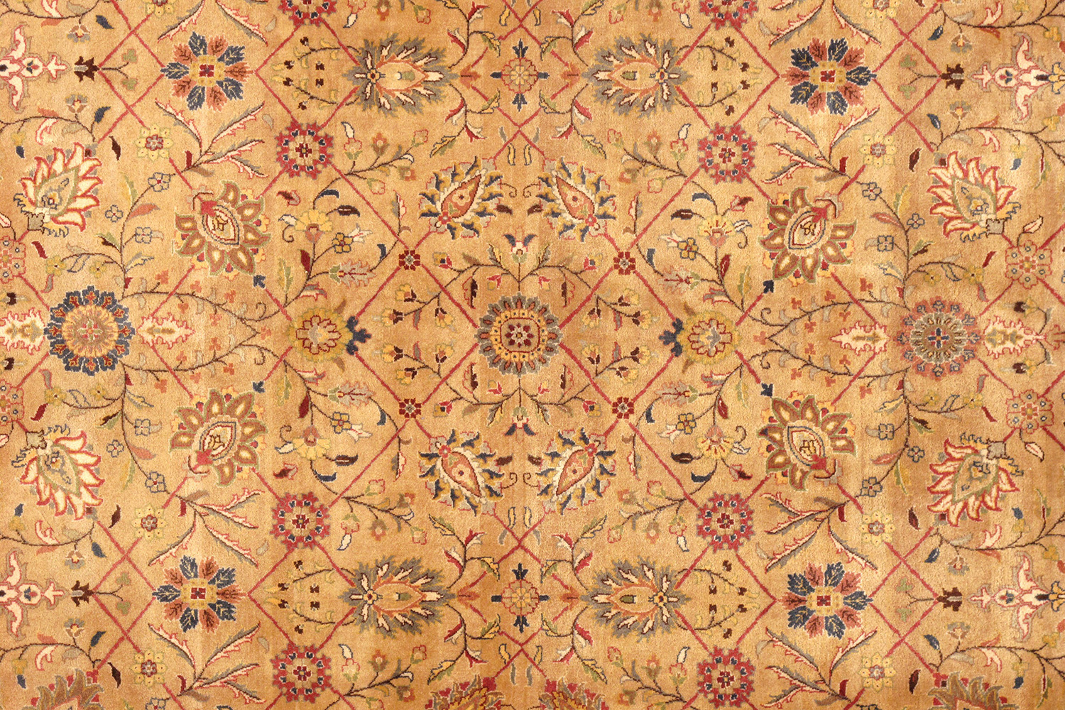 Pasargad Tabriz Collection Hand-Knotted Lamb's Wool Area Rug (P-701 CAMEL 8X10) - 95'' x 120''