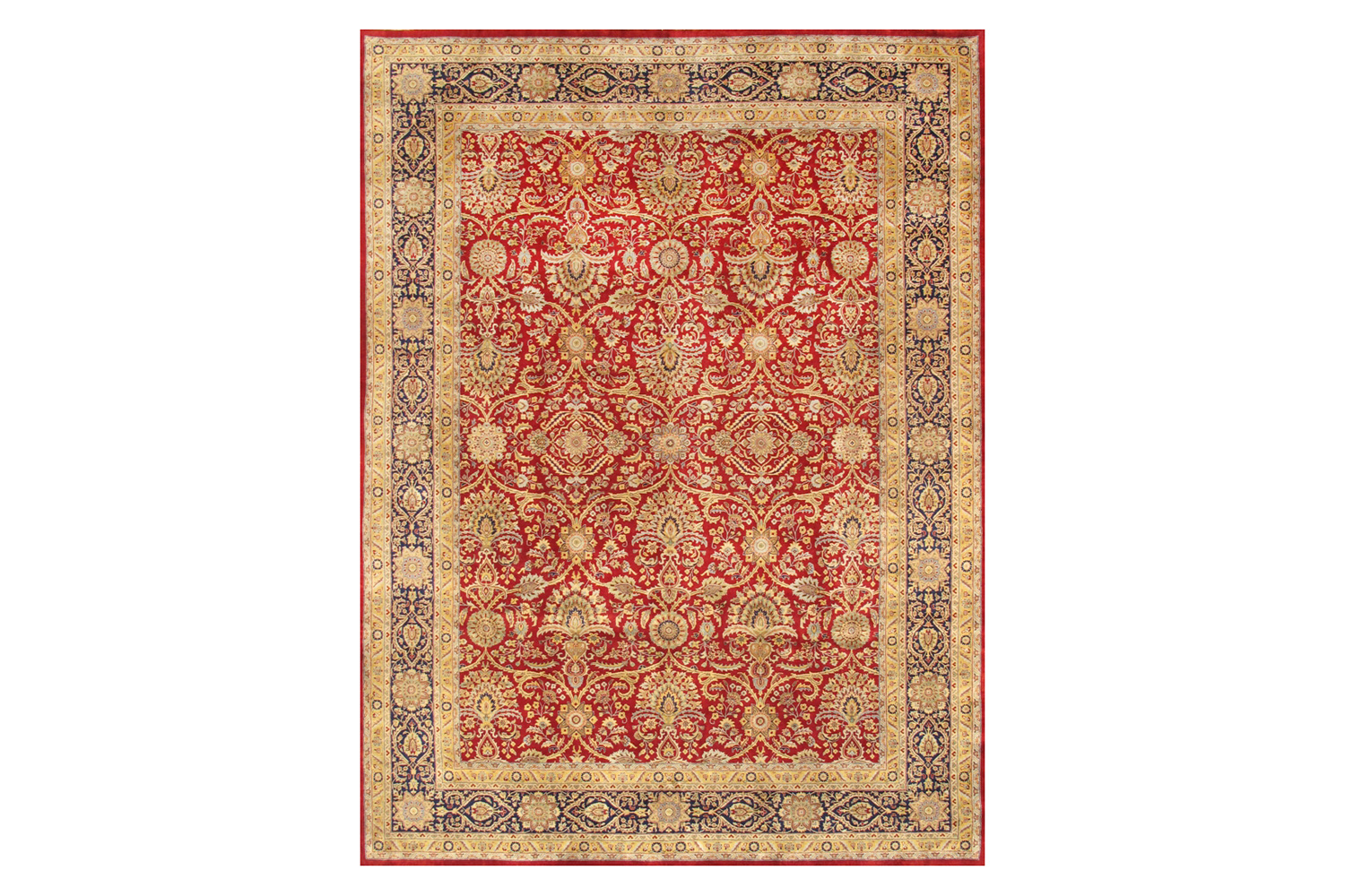 Pasargad - Tabriz Collection Hand-Knotted Lamb's Wool Area Rug P-701 BLACK