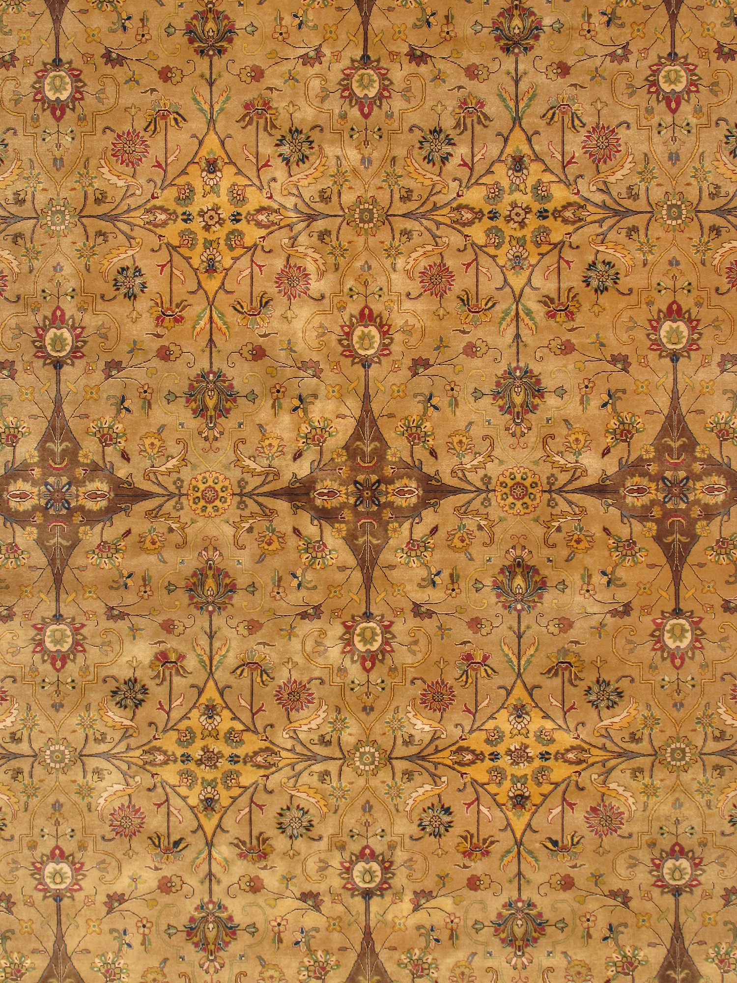 Pasargad - Baku Collection Hand-Knotted Wool Area Rug in Camel, 141" x 212" (p-713B 12x18)