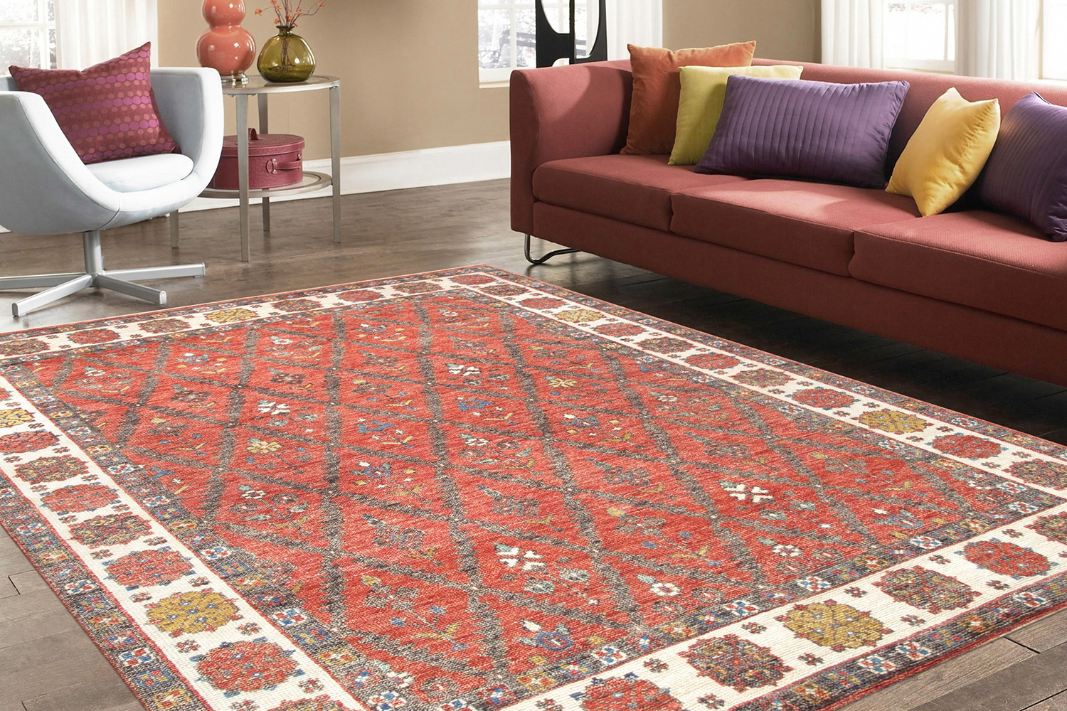 Pasargad - Nomad Collection Hand-Knotted Wool Area Rug 93'' x 118'' (P-76 8X10)