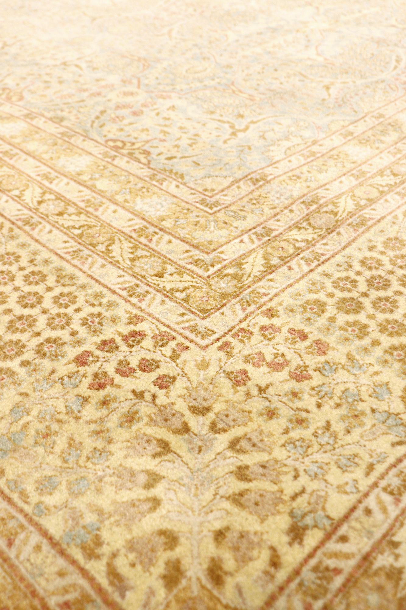 Pasargad - Baku Collection Hand-Knotted Lamb's Wool Area Rug in L. Blue/Yellow, 144" x 188" (P-ADAM 12X16)